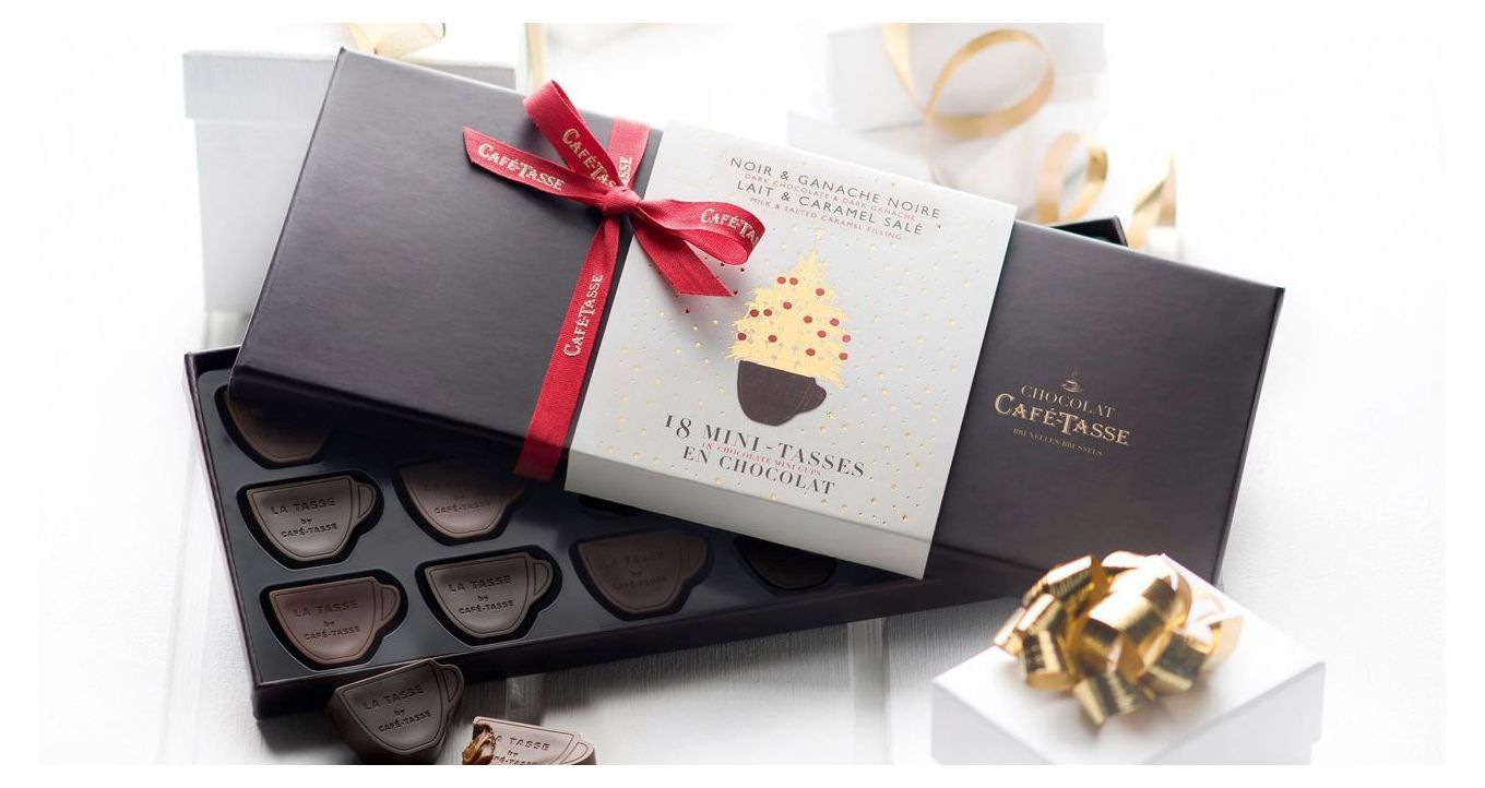 Elegant chocolate holiday packaging
