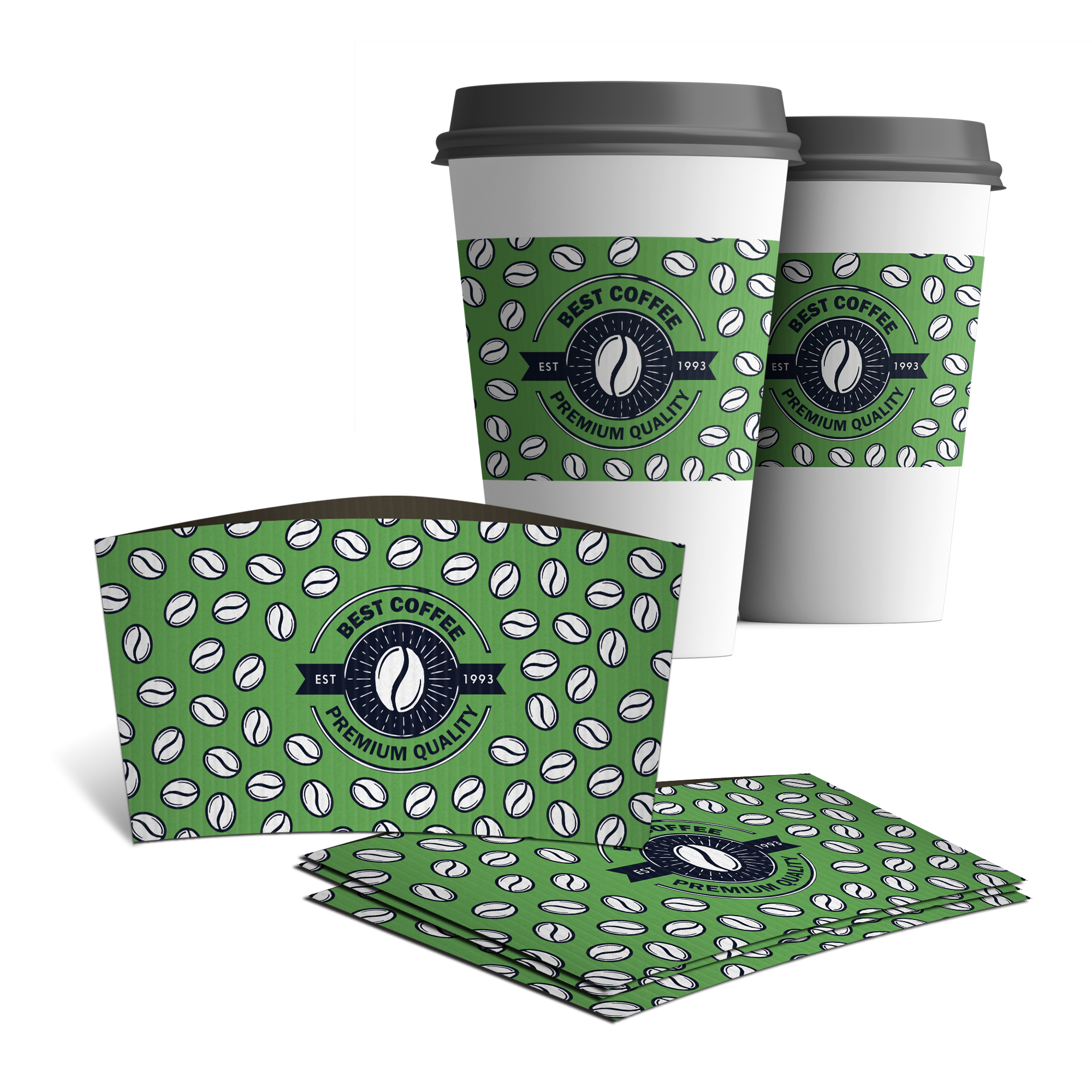 Coffee Cup Sleeves Printing Custom Design Newprint Com
