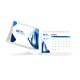Desk calendar front and back sides