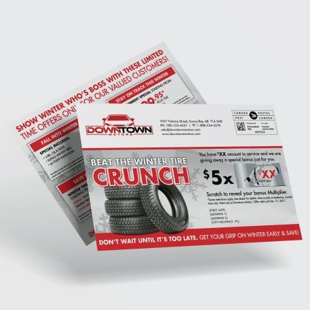 Custom Direct Mail Scratch Cards 5.5 x 8.5 at Newprint store in Direct Mail with SKU: ACKROODMSC01