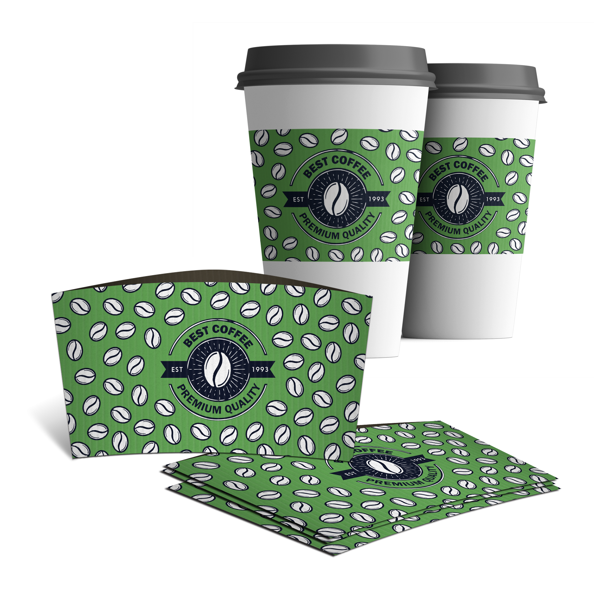 Coffee cup sleeves hot sale