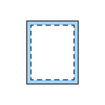 Margins and bleed icon