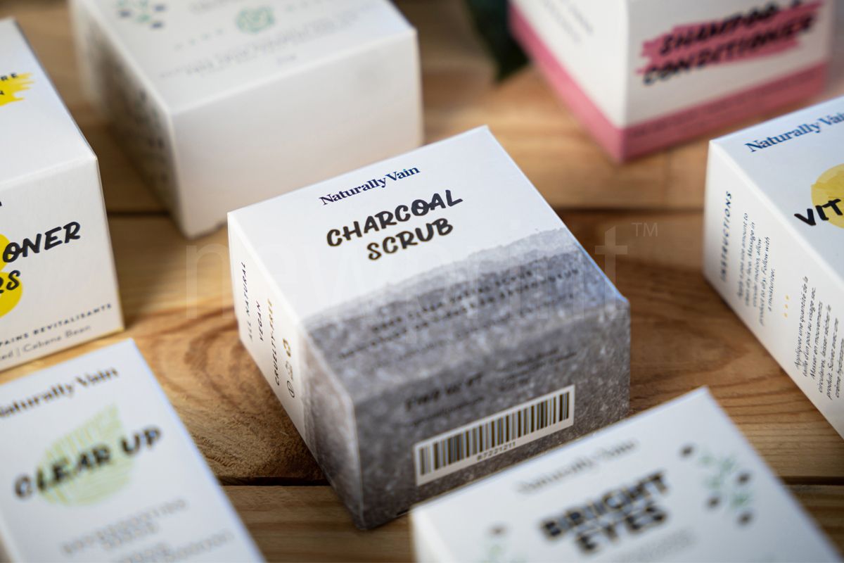 Best Cosmetic Product Packaging Ideas-Different paperboard packaging boxes for skin care products from Naturally Vain