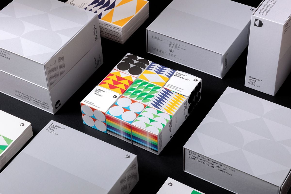 Example of graphic design trends for 2022 - modular geo design on a packaging