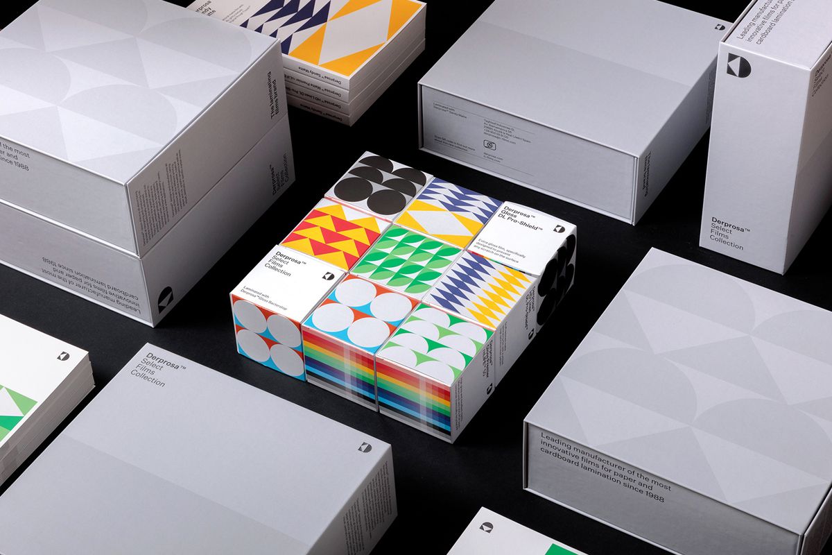 Example of graphic design trends - modular geo design on a packaging