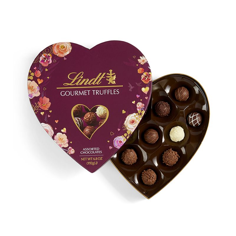 Ideas for last minute Valentine’s Day gifts – Lindt truffles in a heart-shaped box