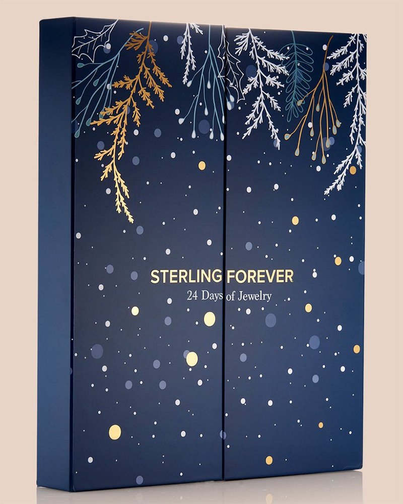 Holiday packaging for a jewelry advent calendar