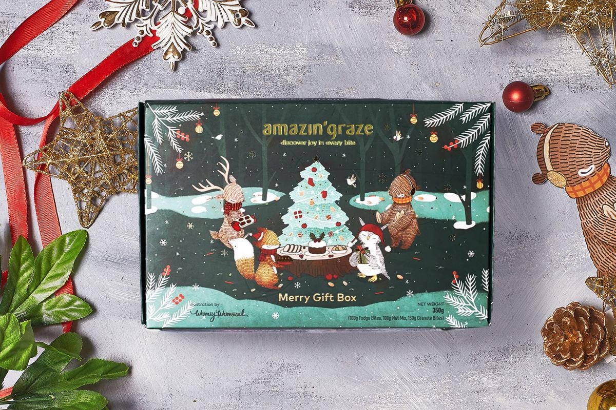 Holiday inspired design for holidaty packaging box