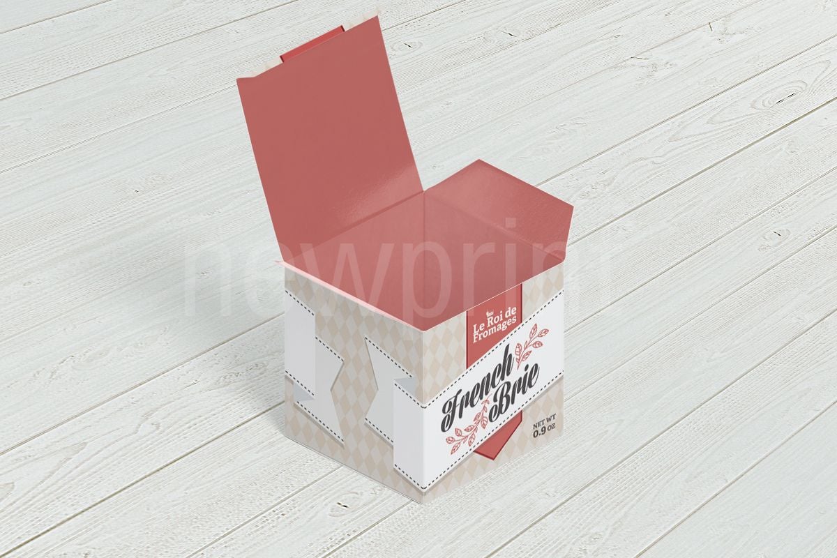 How to Choose the Right Packaging for Your Product - custom printed packaging box - French Brie | 1-2-3 Snap Lock Bottom Box sample