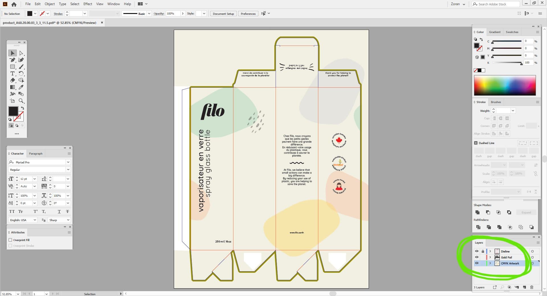 creating print ready files for packaging - Packaging Layers