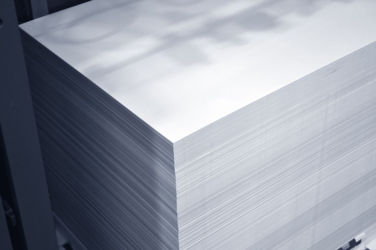 Web to print - A stack of white printing paper sheets
