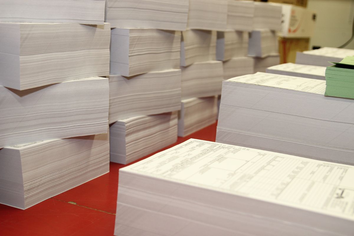 stacks of printed materials ordered through private Web2Print storefront ready for delivery