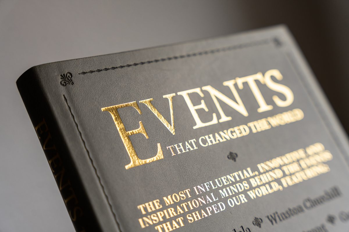 Beautiful book editions – front cover of the Events That Changed the World