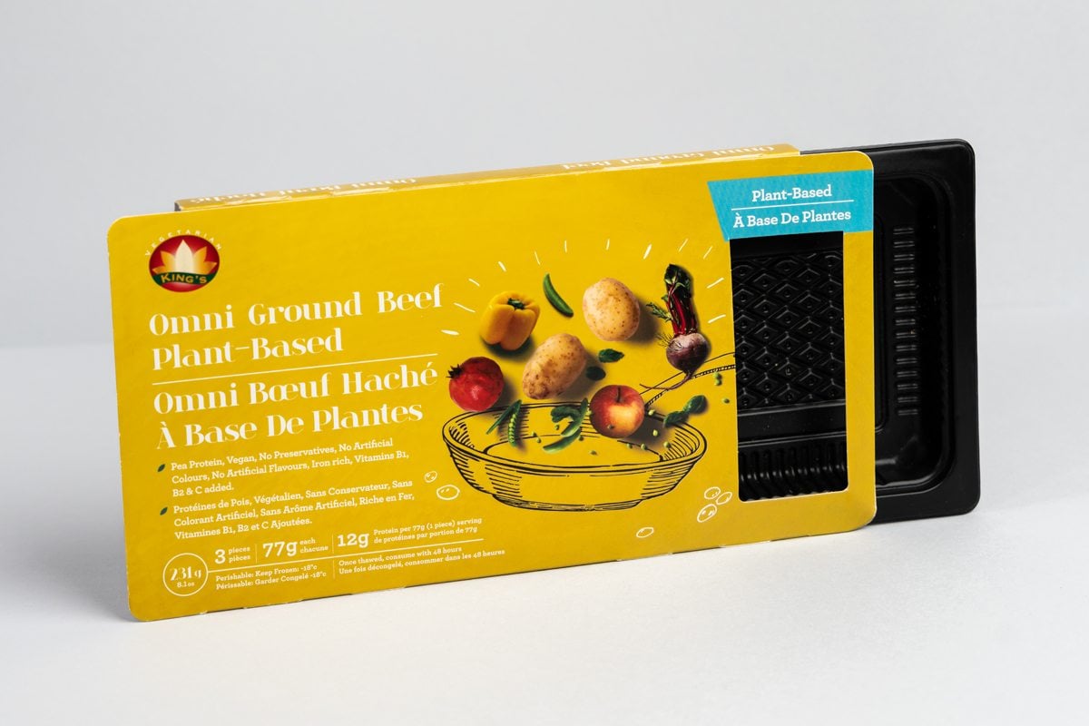 Yellow Packaging Sleeve as an example of custom packaging solutions for generic food containers.