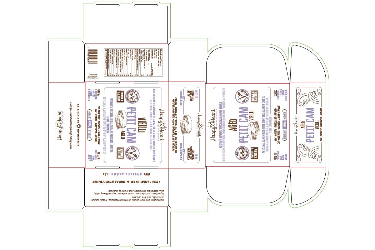 Designed dieline for Roll End Tuck Front box that illustrates orientation of the design as one of the reft boxes insider tips.