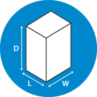 Enter weight and dimensions Icon