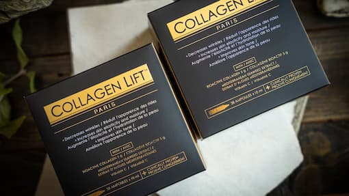 Luxurious medical product boxes in black and gold color