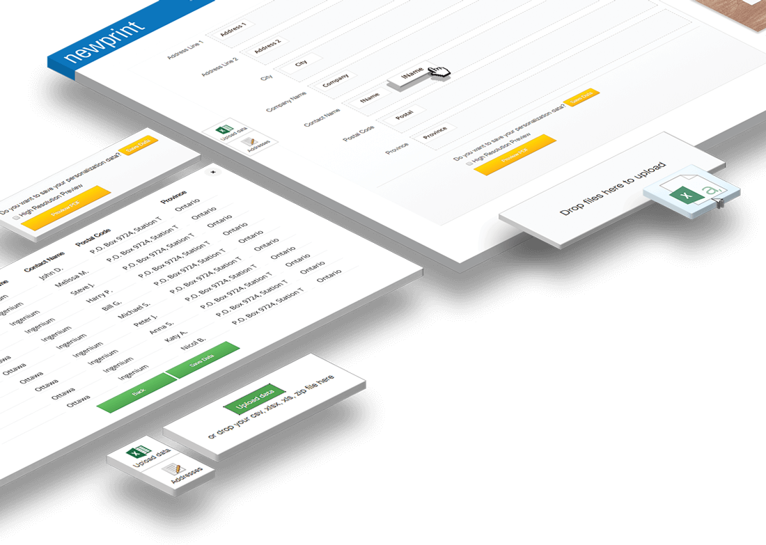 Form based editor plus variable data printing template