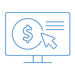 Icon showing simple payment procedure