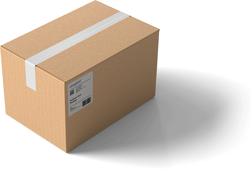 Shipping box with Newprint label