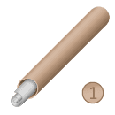 The illustration shows a shipping tube for printed materials in rolled packaging.