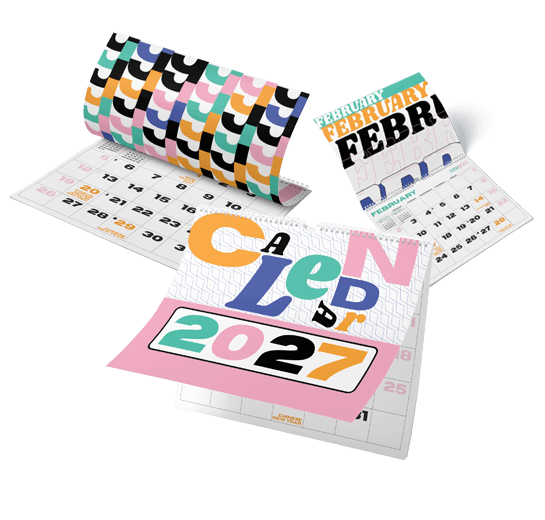 Contemporary theme wall calendars 