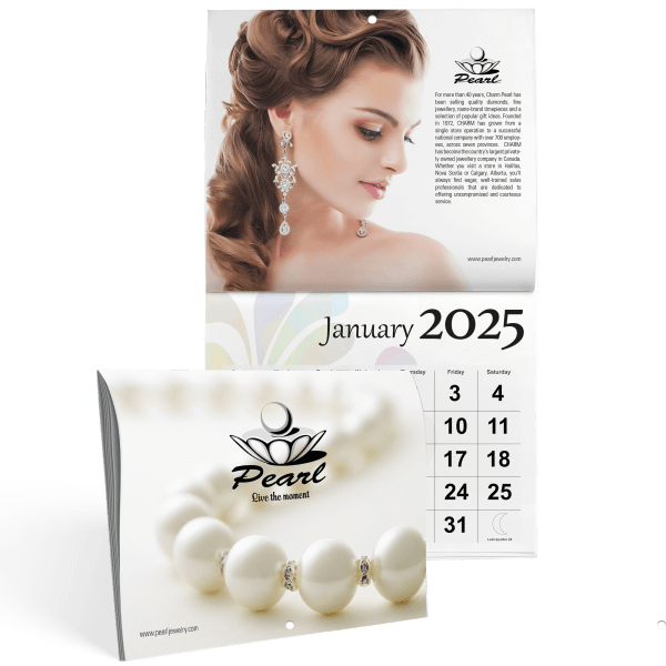 Beautiful wall calendar featuring jewelry theme